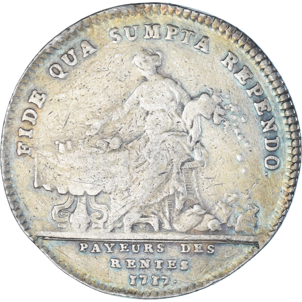 France, Token, Louis XV, Controleurs, Payeurs des Rentes, 1717, VF(30-35)