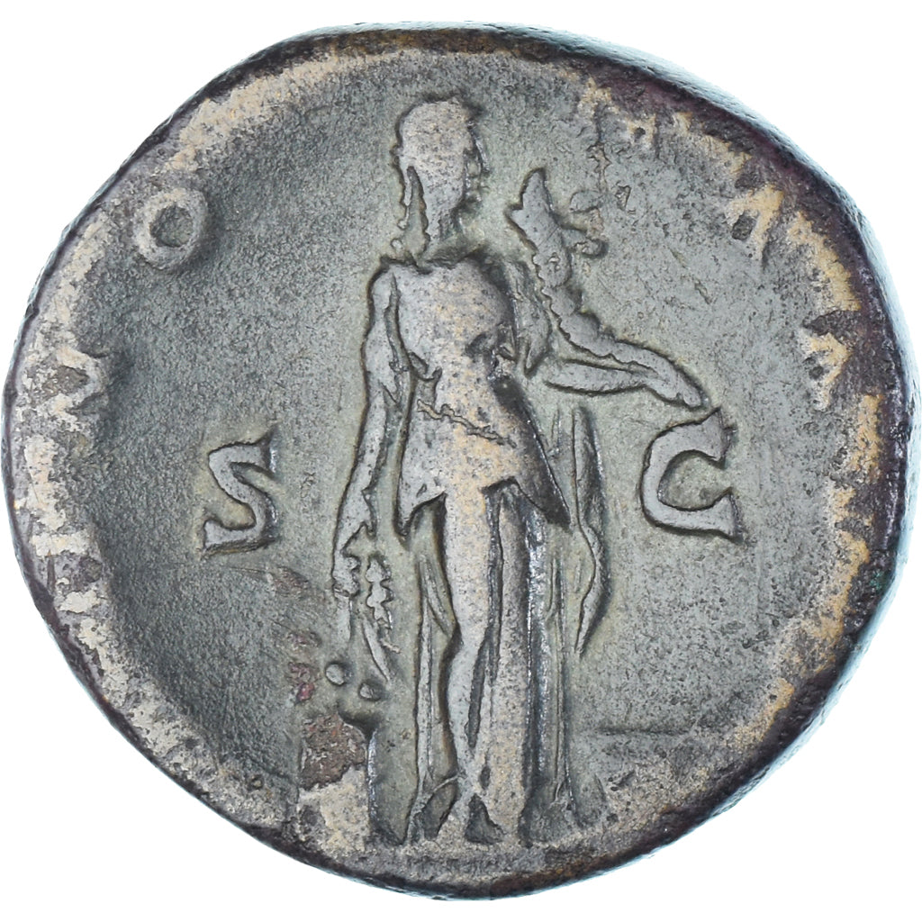 Coin, Antoninus Pius, Sestertius, 140-144, Rome, EF(40-45), Bronze, RIC:597a