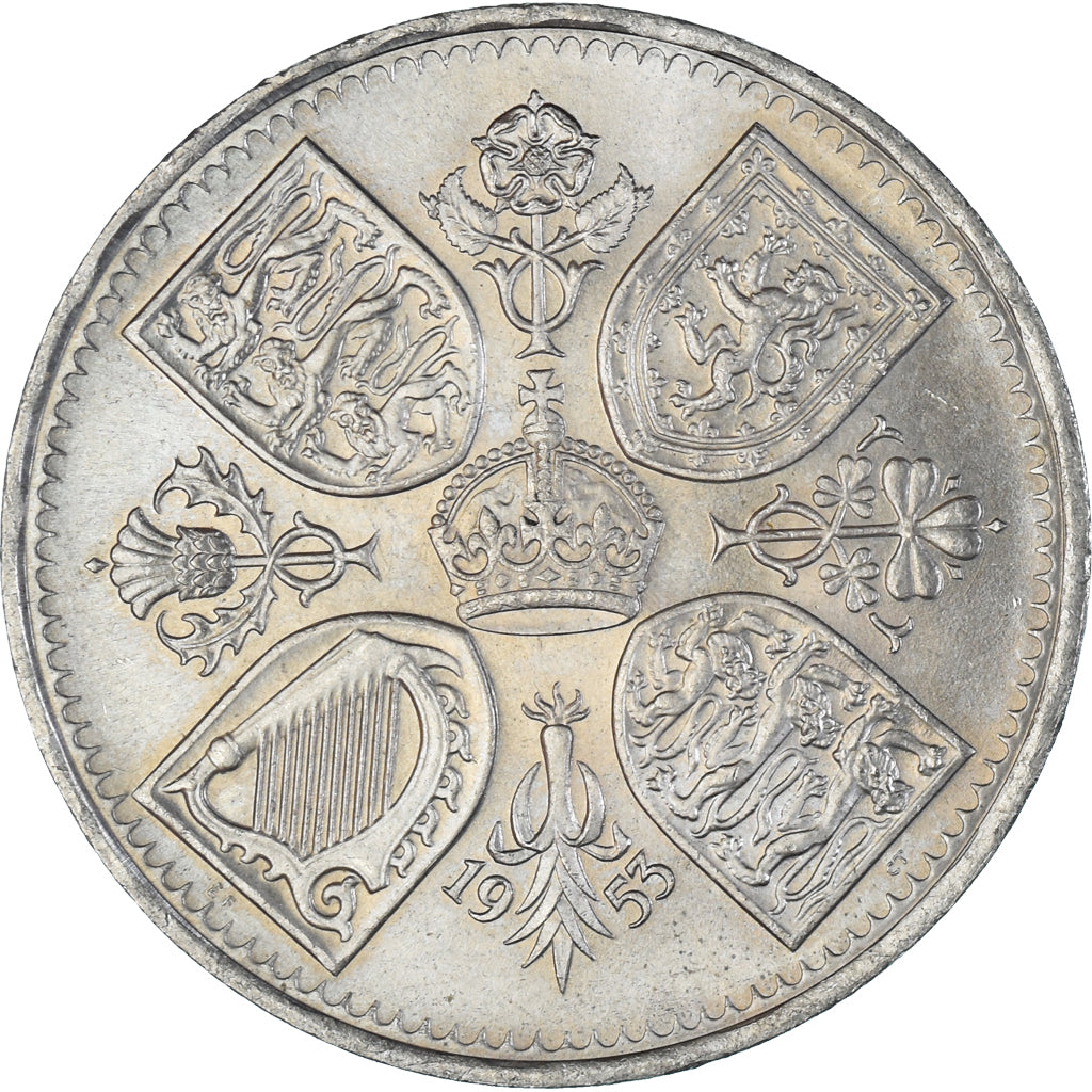 Coin, Great Britain, Elizabeth II, 5 Shillings, 1953, Sacre d'Elizabeth II