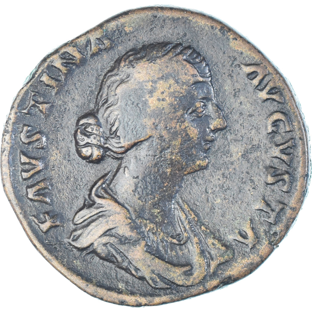 Coin, Faustina II, Sestertius, 161-176, Rome, VF(30-35), Bronze, RIC:1651