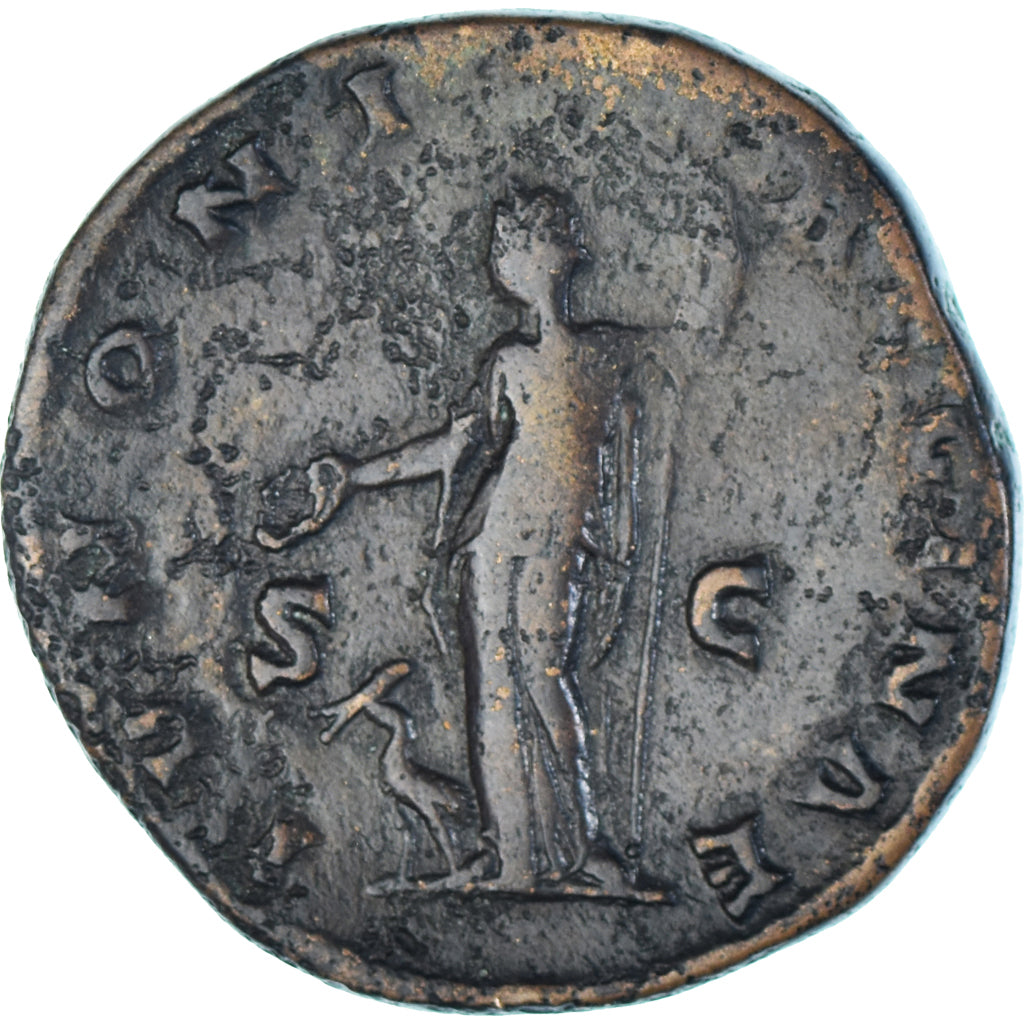 Coin, Faustina II, Sestertius, 161-176, Rome, VF(30-35), Bronze, RIC:1651