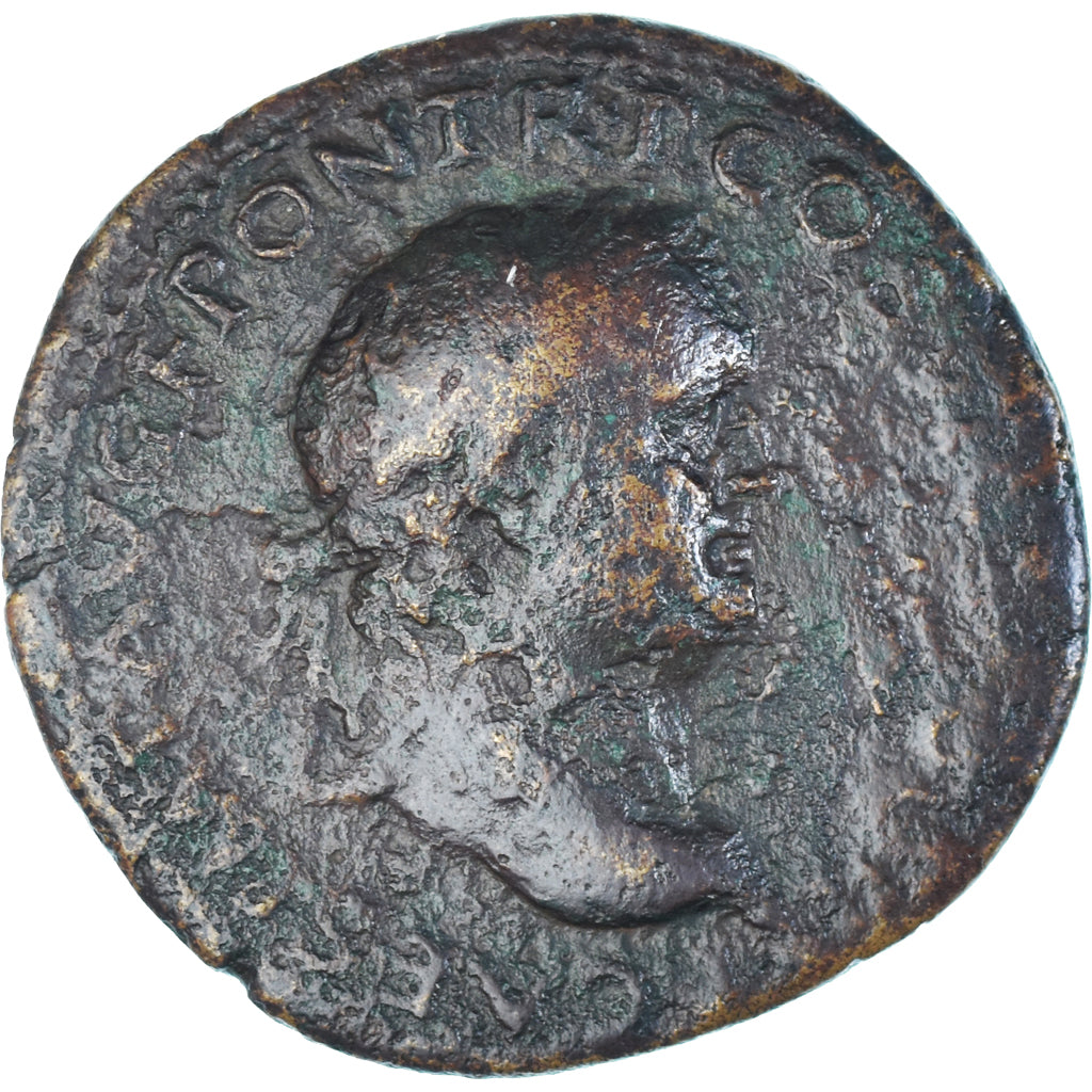 Moneta, Titus, Sesterzio, 77-78, Lugdunum, MB+, Bronzo, RIC:1247