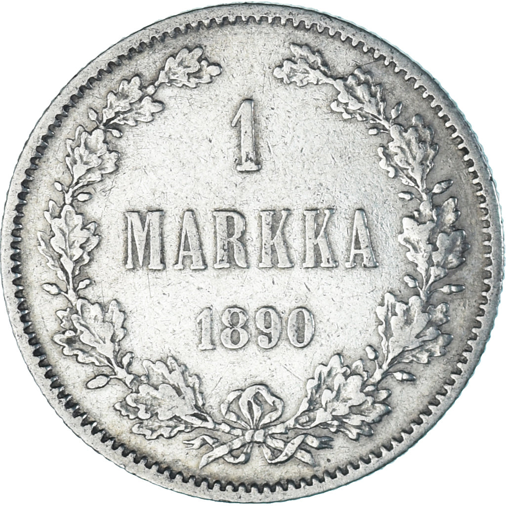 Coin, Finland, Alexander III, Markka, 1890, Helsinki, EF(40-45), Silver, KM:3.2