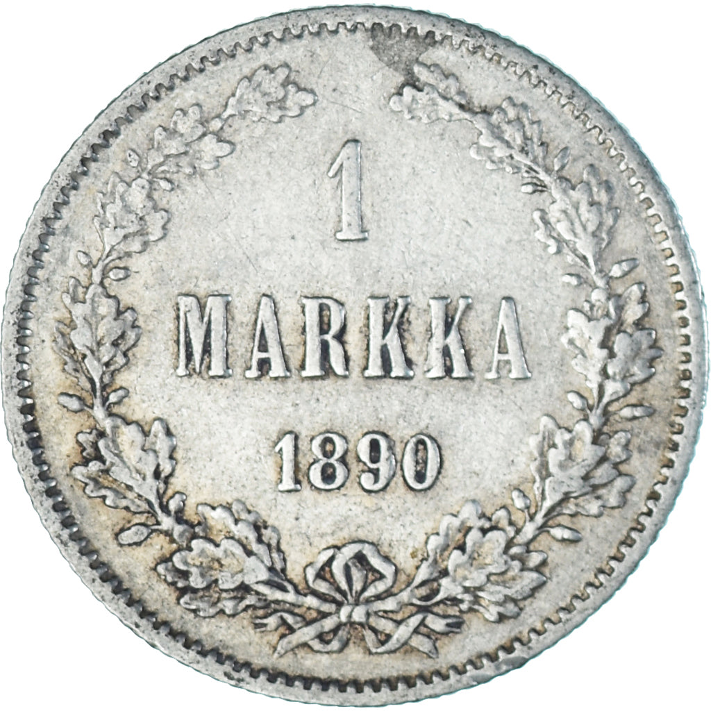 Coin, Finland, Alexander III, Markka, 1890, Helsinki, EF(40-45), Silver, KM:3.2