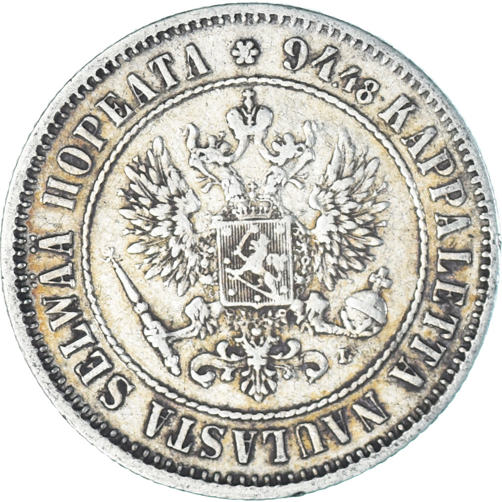 Monnaie, Finlande, Alexander III, Markka, 1890, Helsinki, TTB+, Argent, KM:3.2
