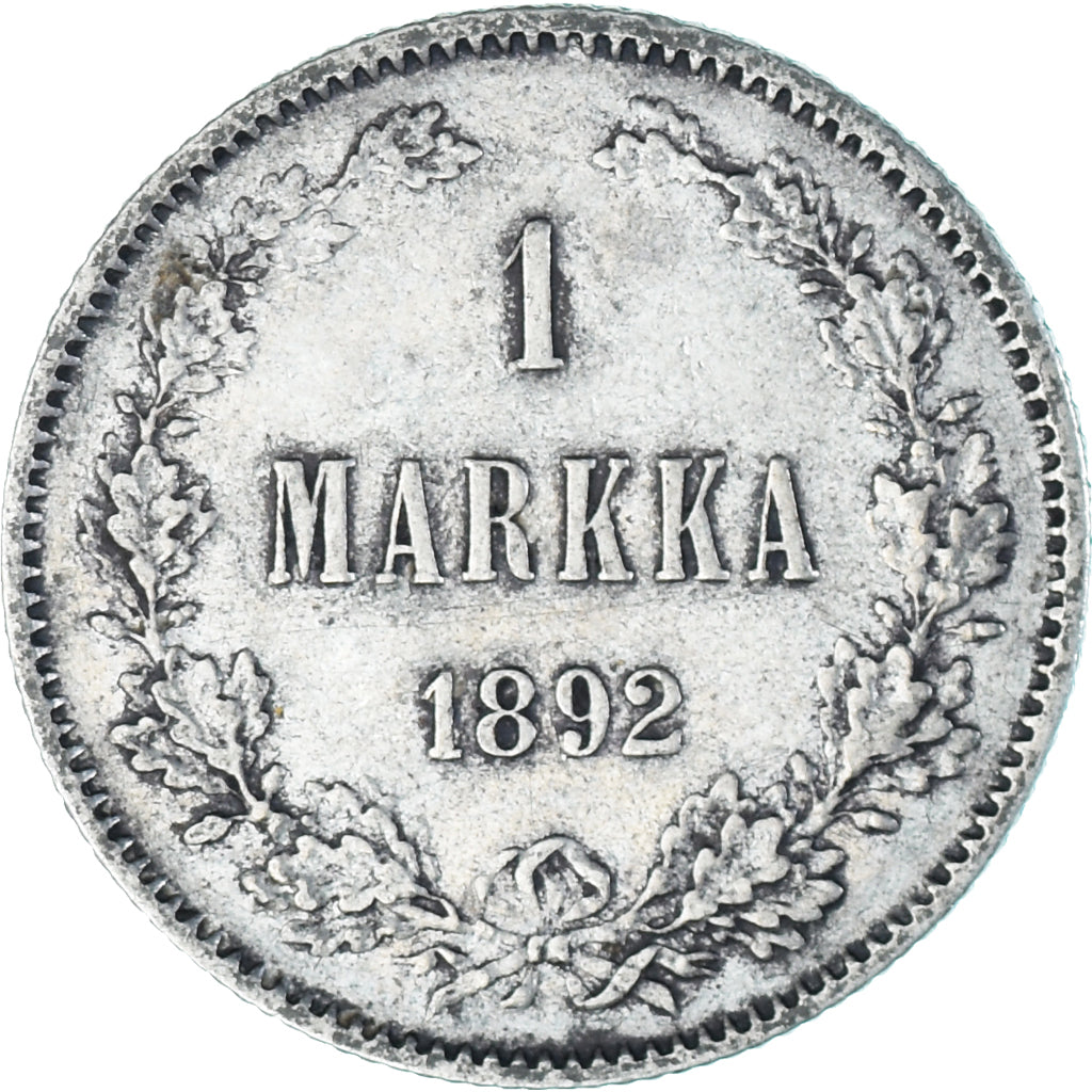 Coin, Finland, Alexander III, Markka, 1892, Helsinki, EF(40-45), Silver, KM:3.2