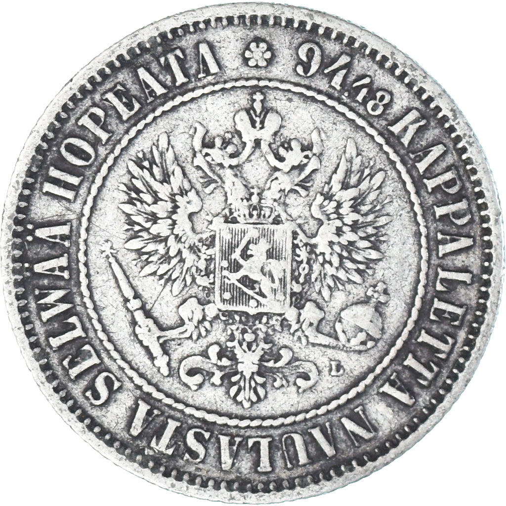 Monnaie, Finlande, Alexander III, Markka, 1892, Helsinki, TTB, Argent, KM:3.2