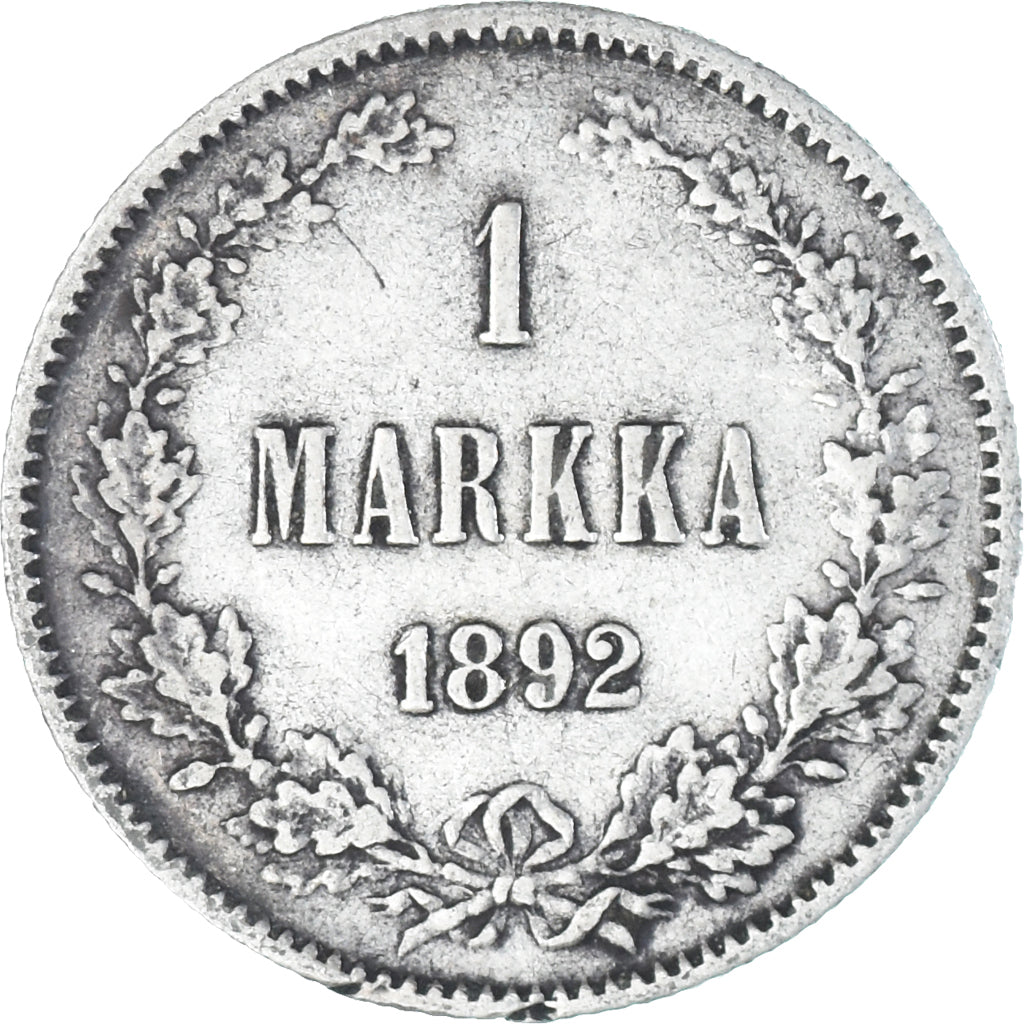 Monnaie, Finlande, Alexander III, Markka, 1892, Helsinki, TTB, Argent, KM:3.2