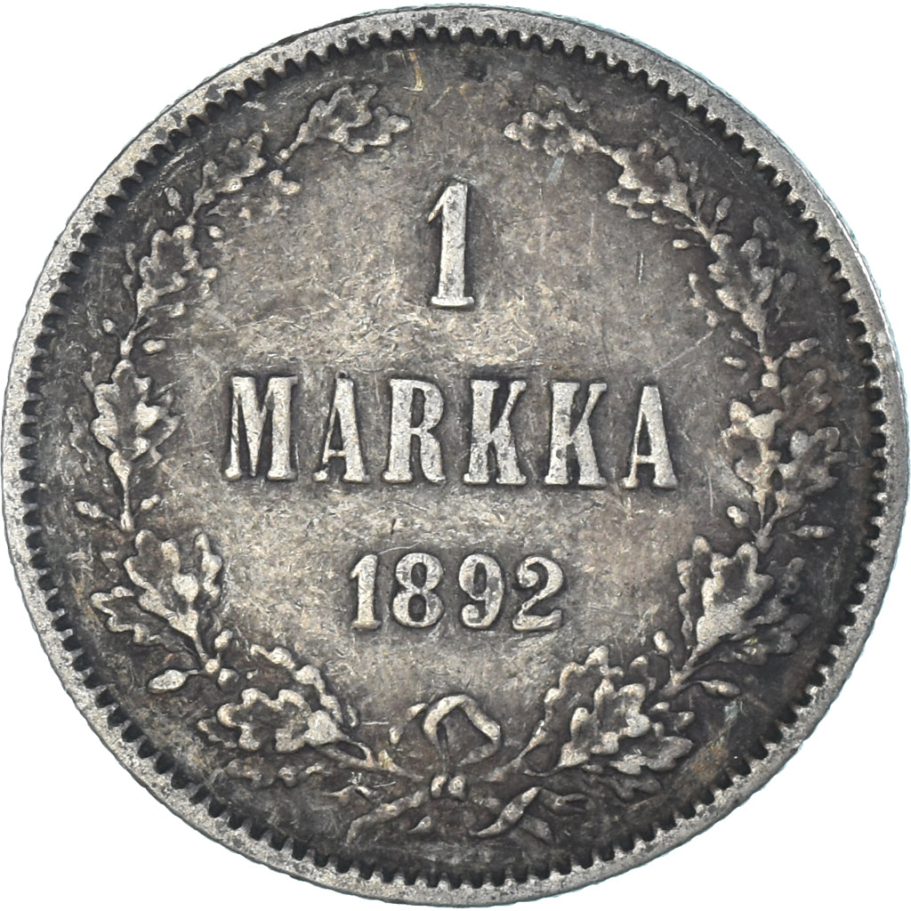Monnaie, Finlande, Alexander III, Markka, 1892, Helsinki, TTB, Argent, KM:3.2