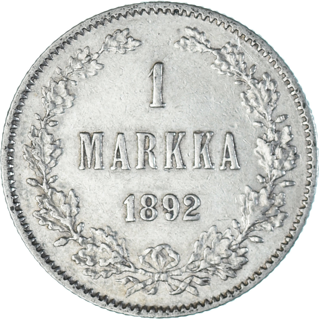 Monnaie, Finlande, Alexander III, Markka, 1892, Helsinki, TTB+, Argent, KM:3.2