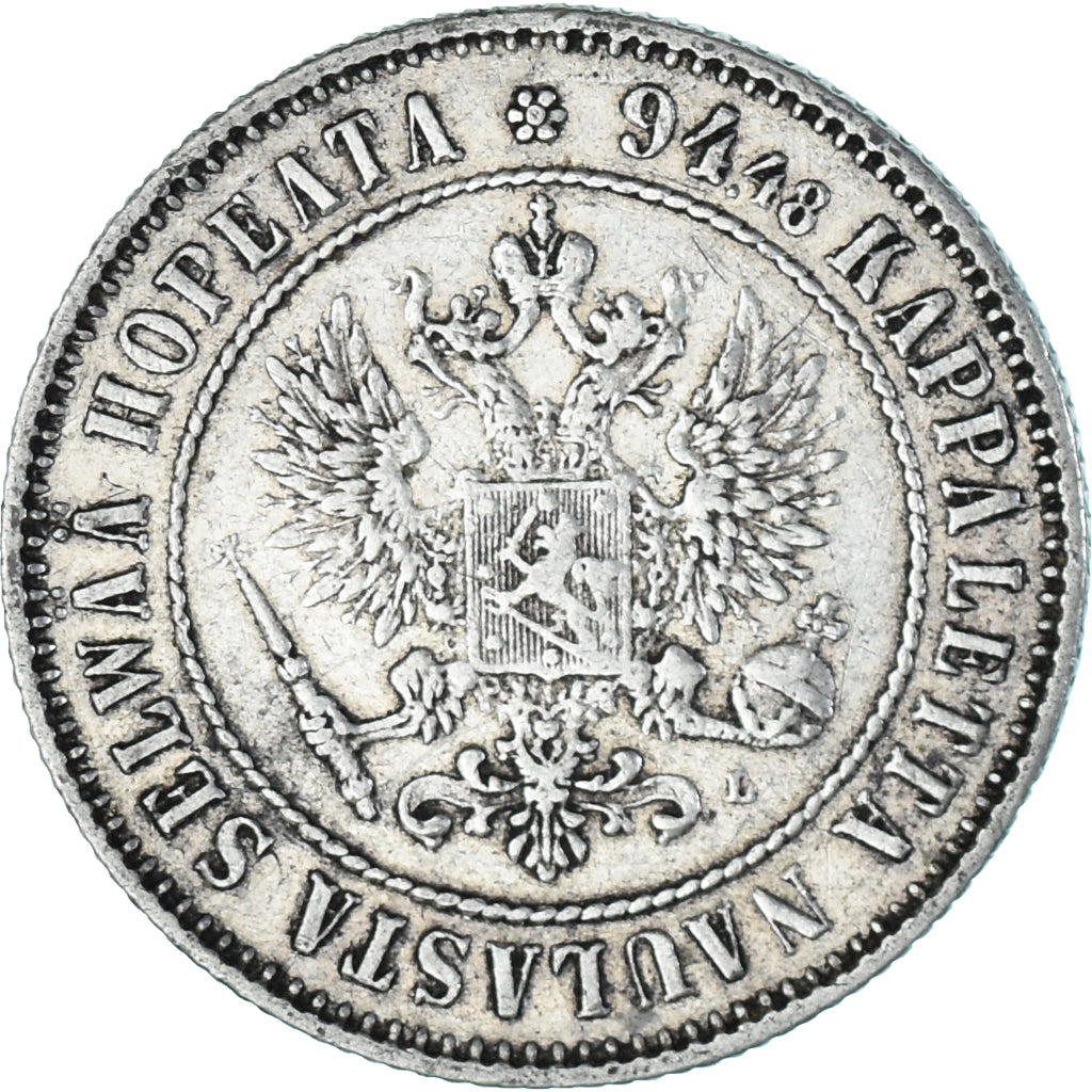 Monnaie, Finlande, Alexander III, Markka, 1892, Helsinki, TTB+, Argent, KM:3.2
