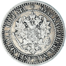 Coin, Finland, Alexander II, Markka, 1866, Helsinki, EF(40-45), Silver, KM:3.1