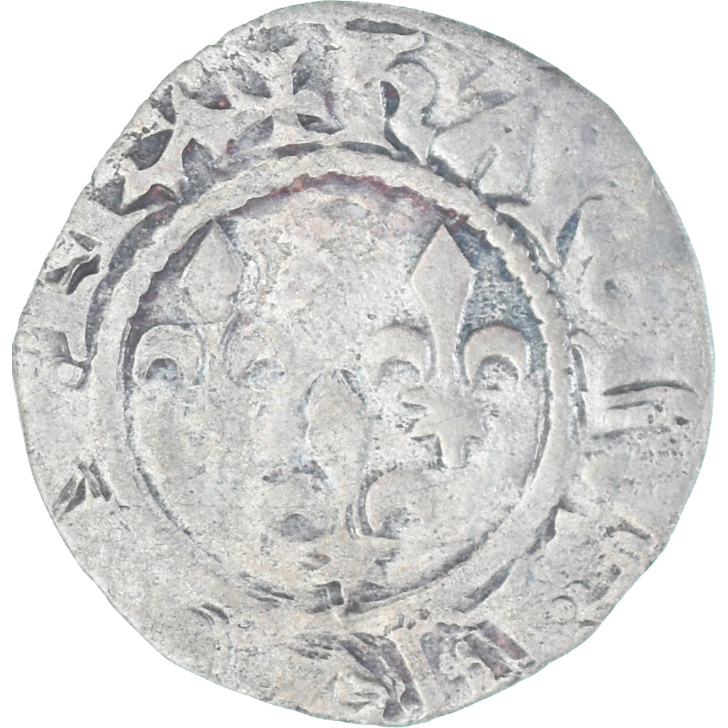 Monnaie, France, Charles VI, Double Tournois, 1380-1422, 1st emission, TB