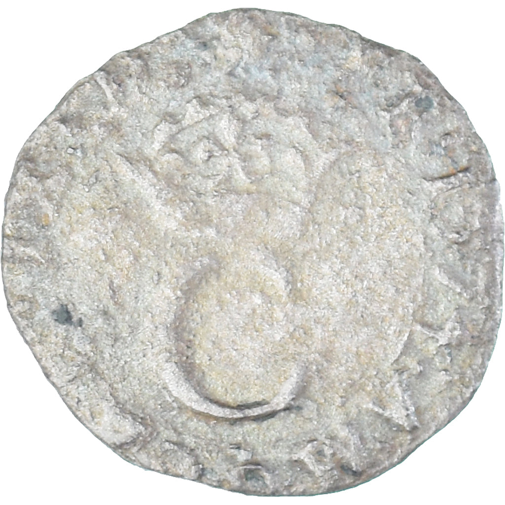 Monnaie, France, Charles IX, Liard, 1574, Lyon, Très rare, TB+, Billon
