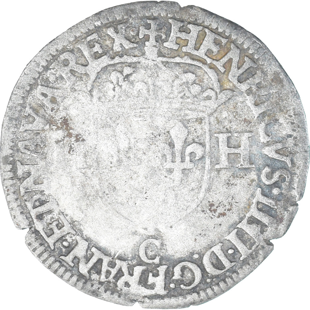 Münze, Frankreich, Henri IV, Douzain aux deux H, 1593, Saint Lô, SS, Billon