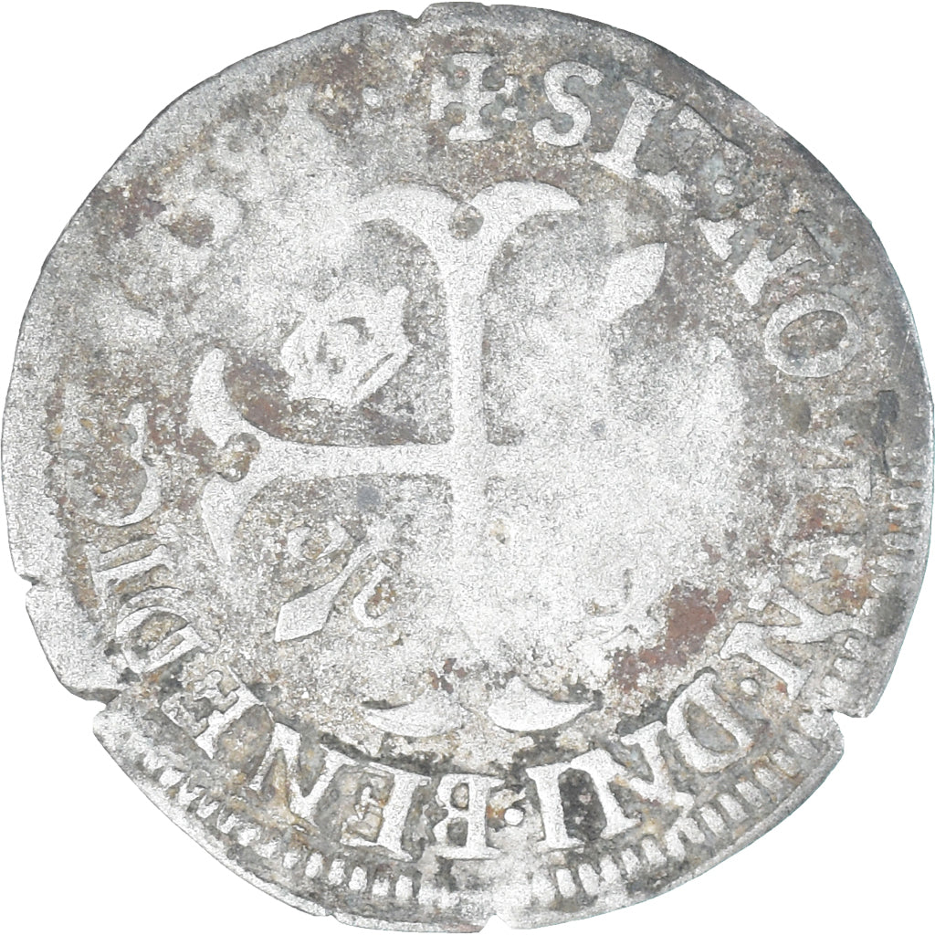 Münze, Frankreich, Henri IV, Douzain aux deux H, 1593, Saint Lô, SS, Billon