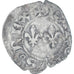Moneda, Francia, Charles VI, Denier Tournois, 1380-1422, 2nd Emission, BC+