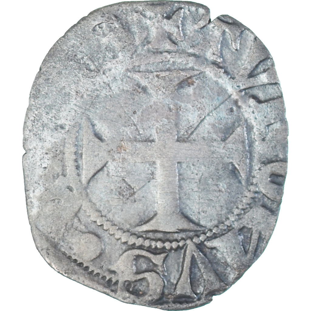 Moeda, França, Charles VI, Denier Tournois, 1380-1422, 2nd Emission, VF(20-25)