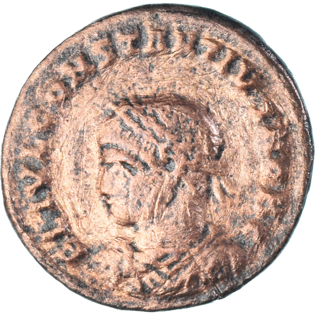 Moneda, Constantius II, Follis, 329, Arles, BC+, Bronce, RIC:339