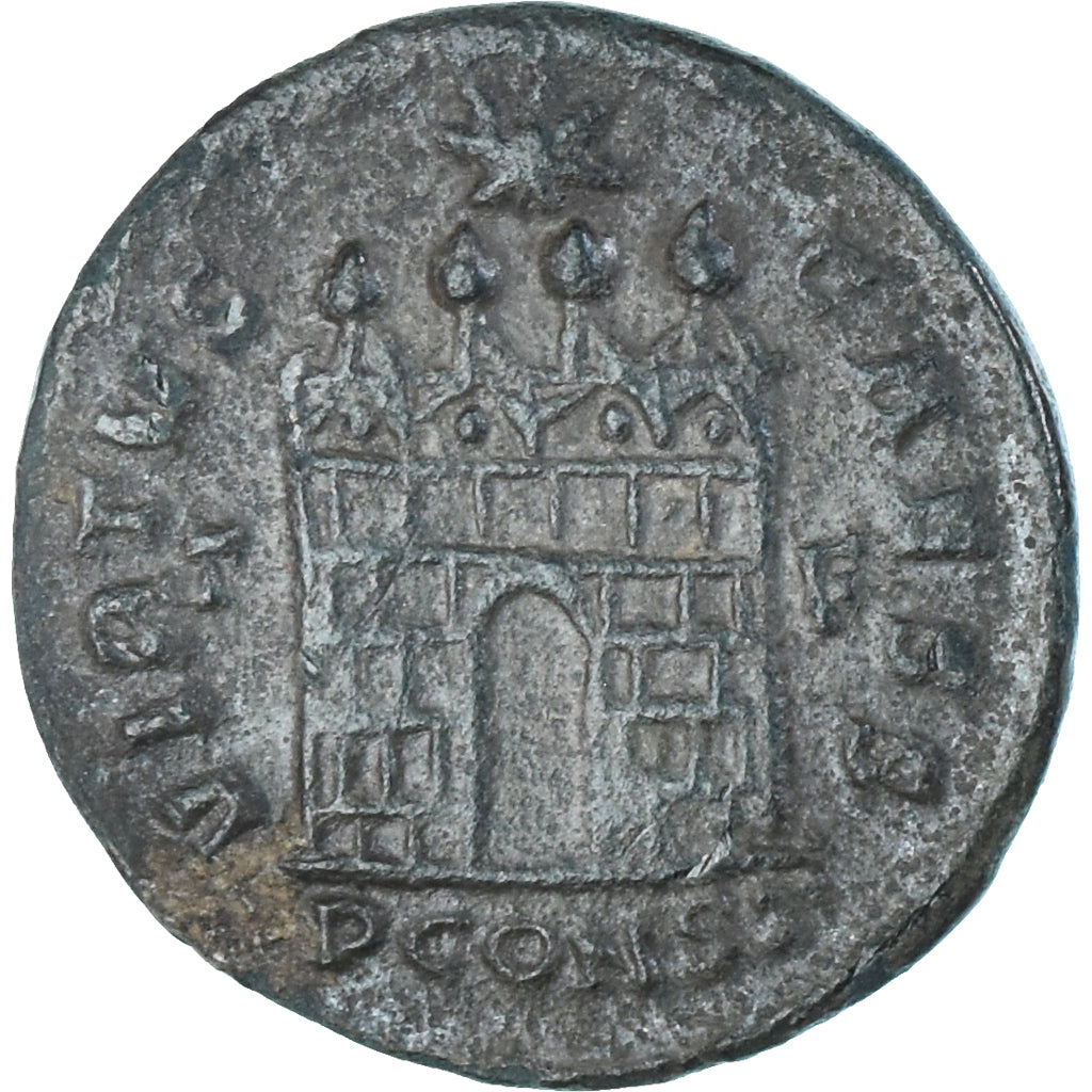 Moneda, Constantius II, Follis, 329, Arles, BC+, Bronce, RIC:339