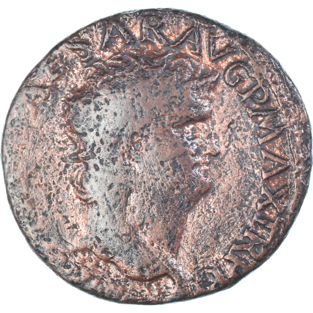 Coin, Nero, As, 62-68, Lugdunum, VF(30-35), Bronze, RIC:543