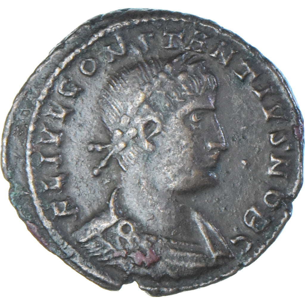 Coin, Constantius II, Follis, 330-333, Heraclea, AU(50-53), Bronze, RIC:118