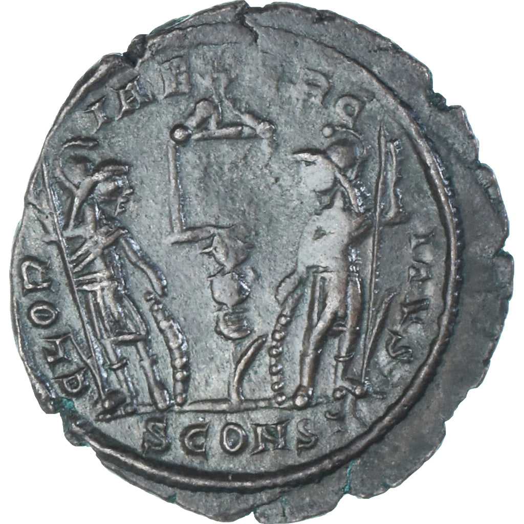 Münze, Constantius II, Follis, 336, Arles, S+, Bronze, RIC:396