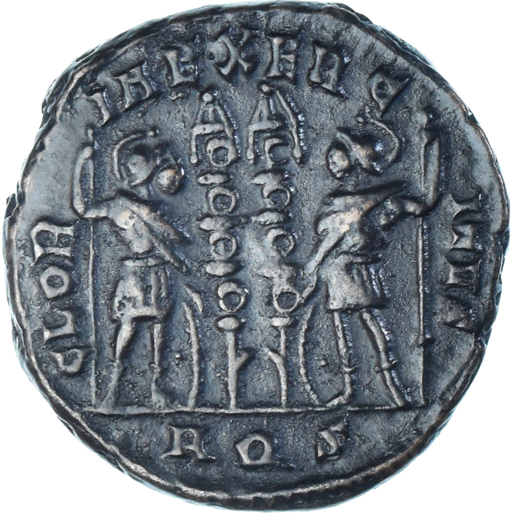 Moeda, Constantius II, Follis, 334-335, Aquileia, Rara, AU(55-58), Bronze