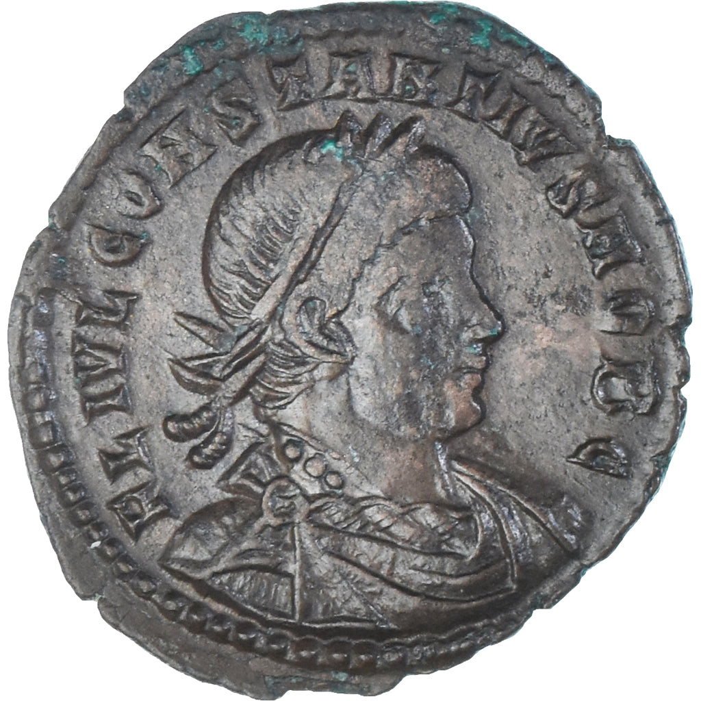 Moeda, Constantius II, Follis, 330-331, Rome, AU(50-53), Bronze, RIC:337
