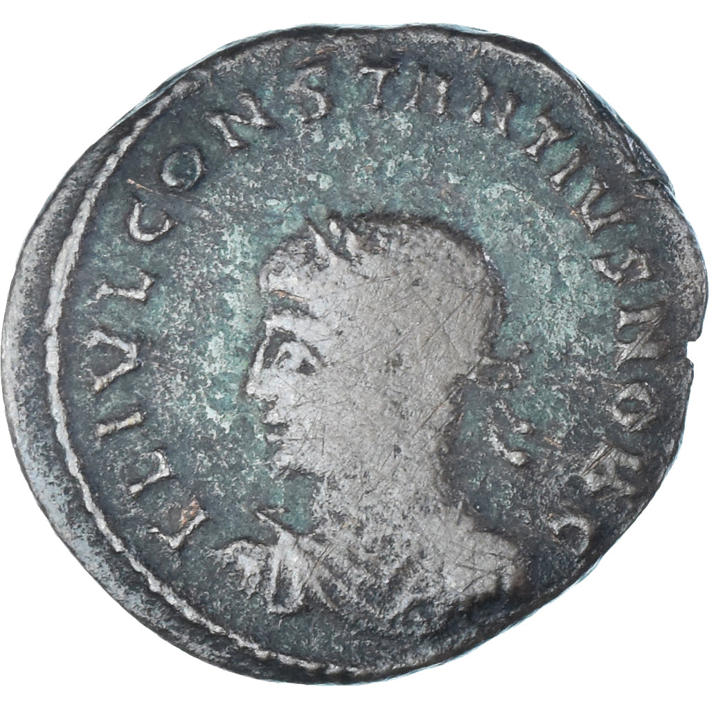 Münze, Constantius II, Follis, 329, Arles, S+, Bronze, RIC:330