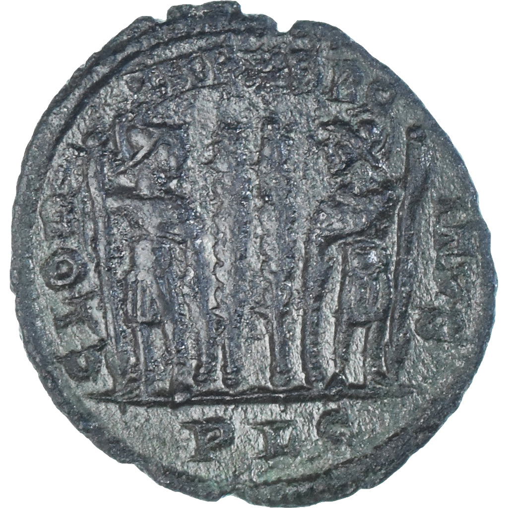Moeda, Constantius II, Follis, 330-331, Lugdunum, AU(50-53), Bronze, RIC:240