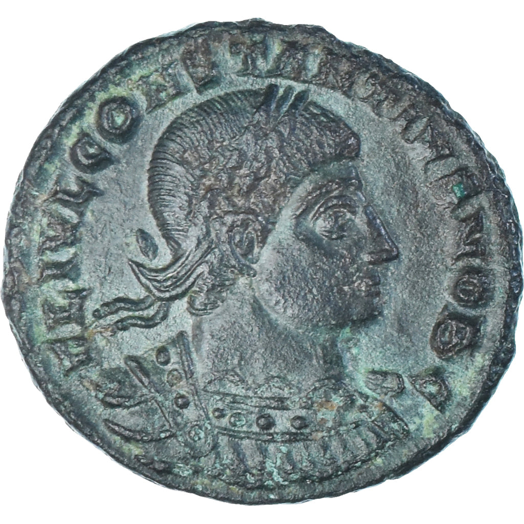 Moeda, Constantius II, Follis, 330-333, Siscia, AU(55-58), Bronze, RIC:221