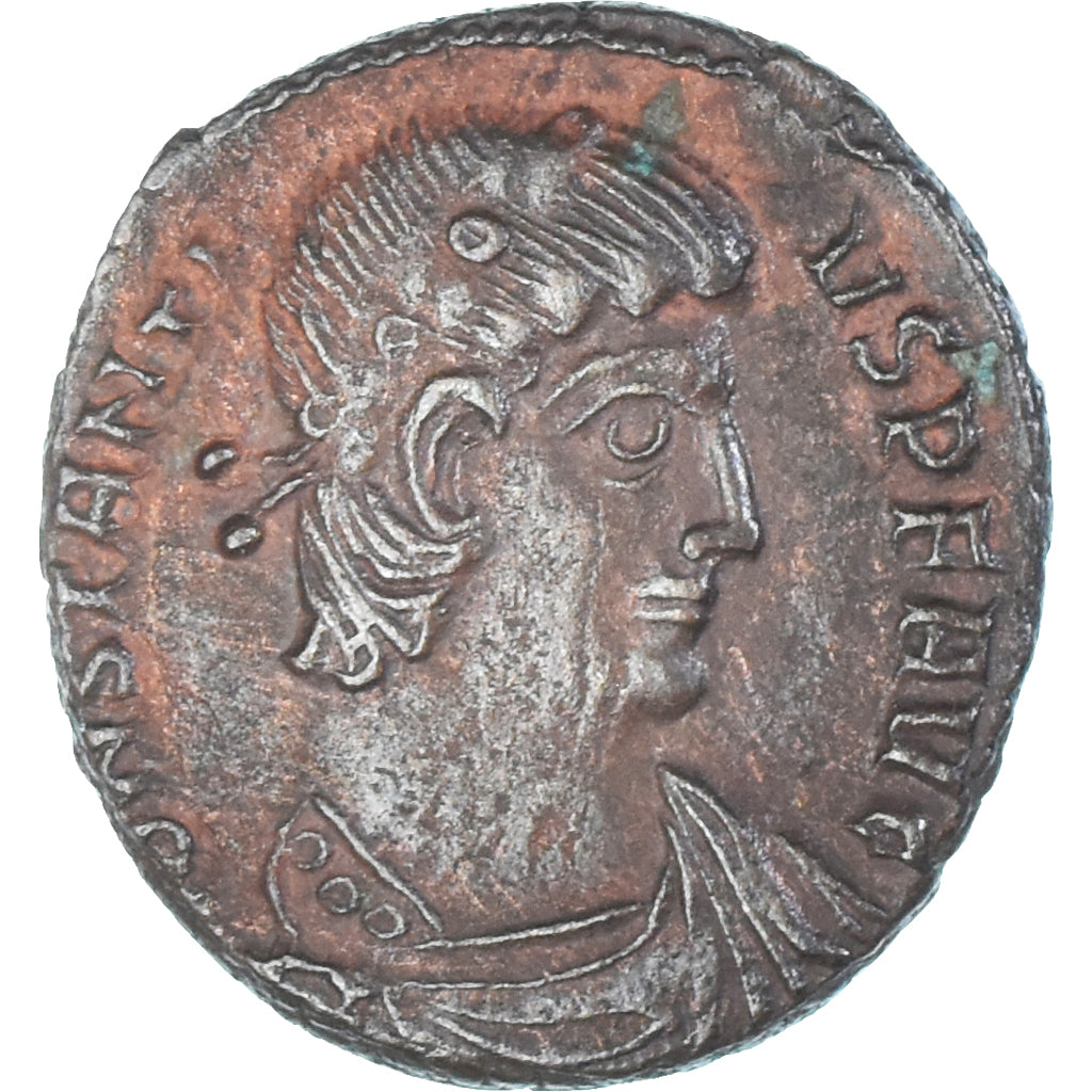 Moeda, Constantius II, Follis, 347-348, Thessalonica, AU(55-58), Bronze, RIC:99
