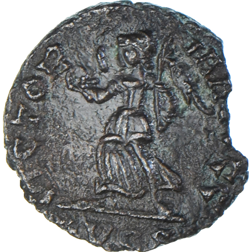 Coin, Gratian, Follis, 367-383, Lugdunum, VF(20-25), Bronze