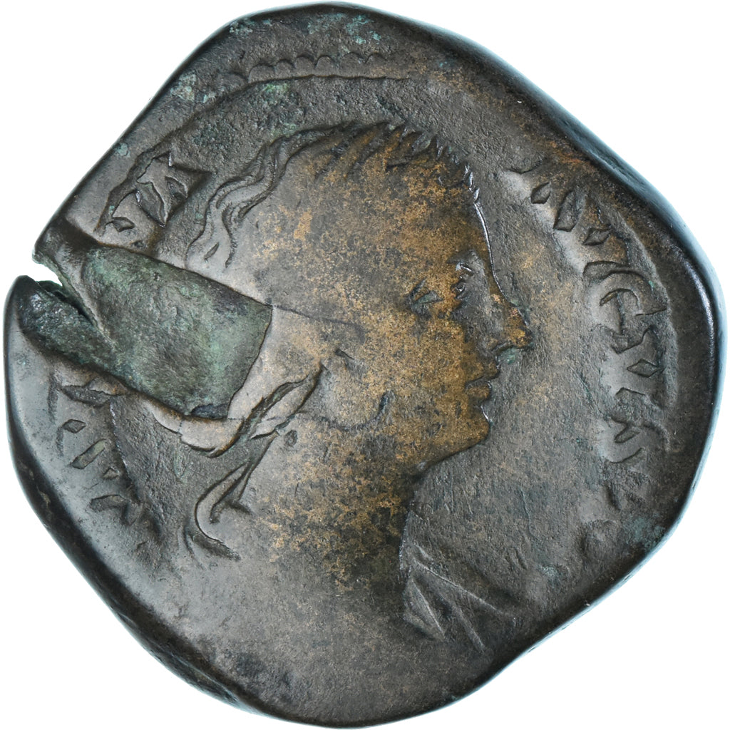 Moeda, Faustina II, Sestertius, 161-176, Rome, VF(20-25), Bronze, RIC:1688