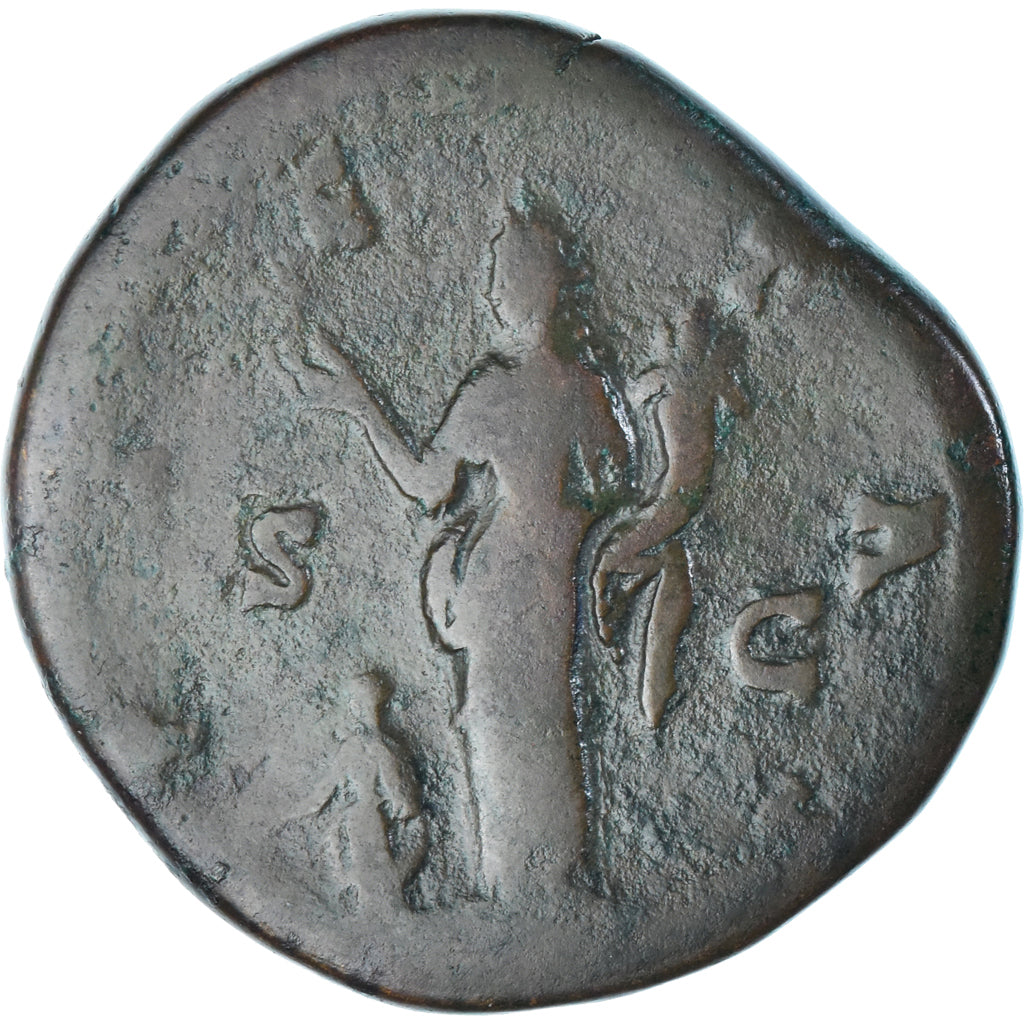 Coin, Faustina I, Sestertius, 145-161, Rome, VF(20-25), Bronze, RIC:1379
