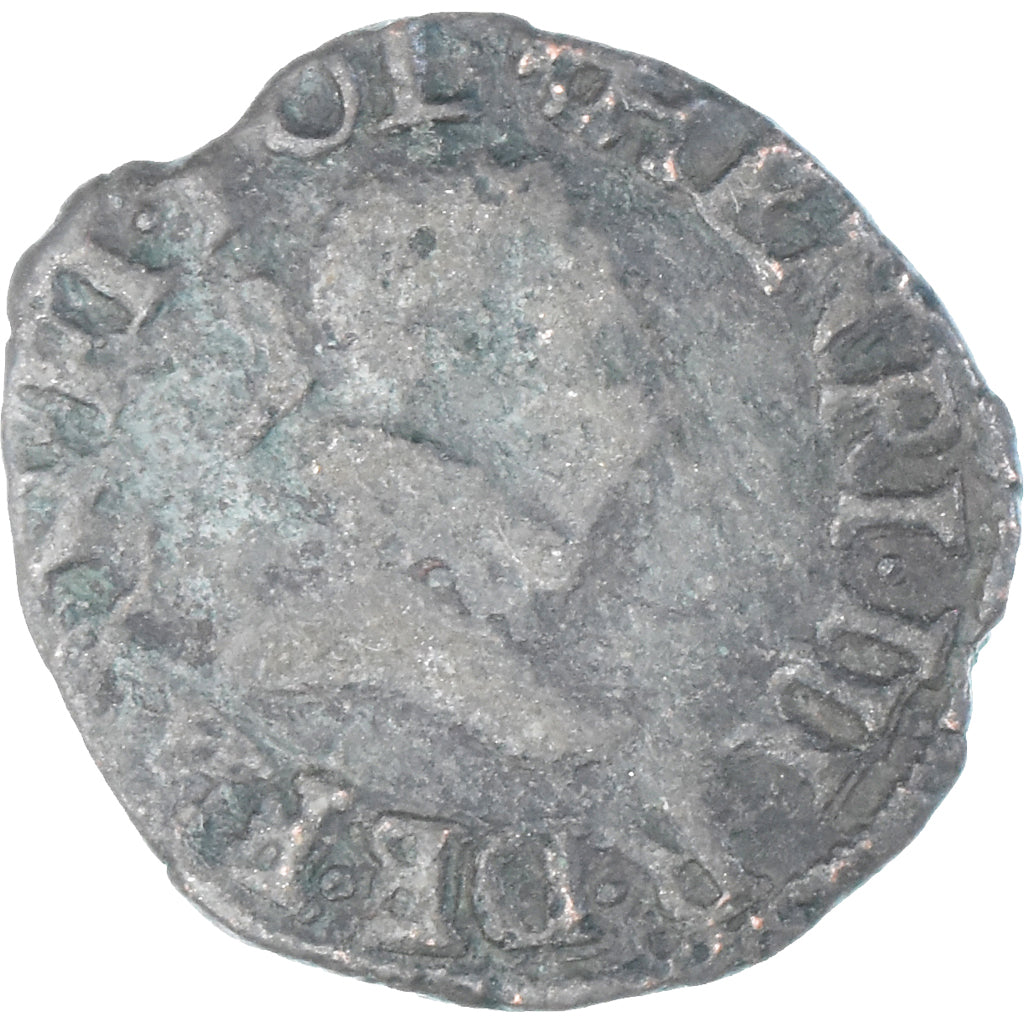 Moneda, Francia, Henri III, Denier Tournois, n.d. (1578-1580), Troyes, Rare