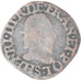Moneta, Francia, Henri III, Double Tournois, 1586, Troyes, MB, Rame, CGKL:134