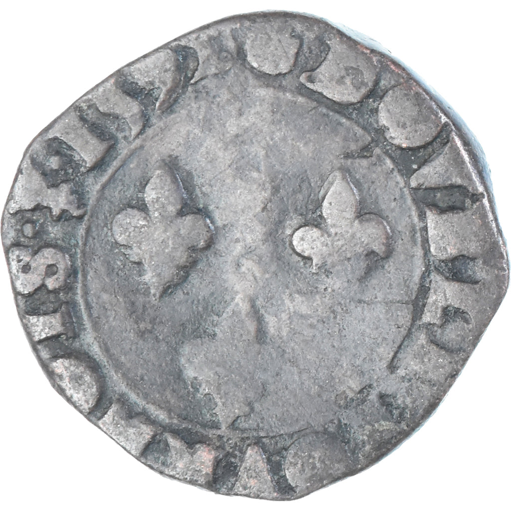 Moneta, Francia, Charles X, Double Tournois, 1592, Troyes, B+, Rame, CGKL:150