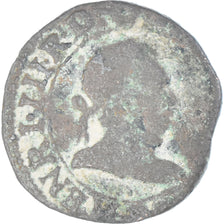 Moeda, França, Henri III, Double Tournois, (1574-1589), Uncertain Mint