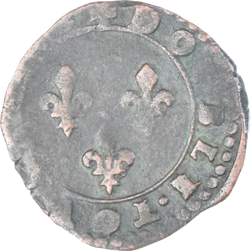 Coin, France, Henri III, Double Tournois, n.d. (1574-1589), Paris, VF(30-35)