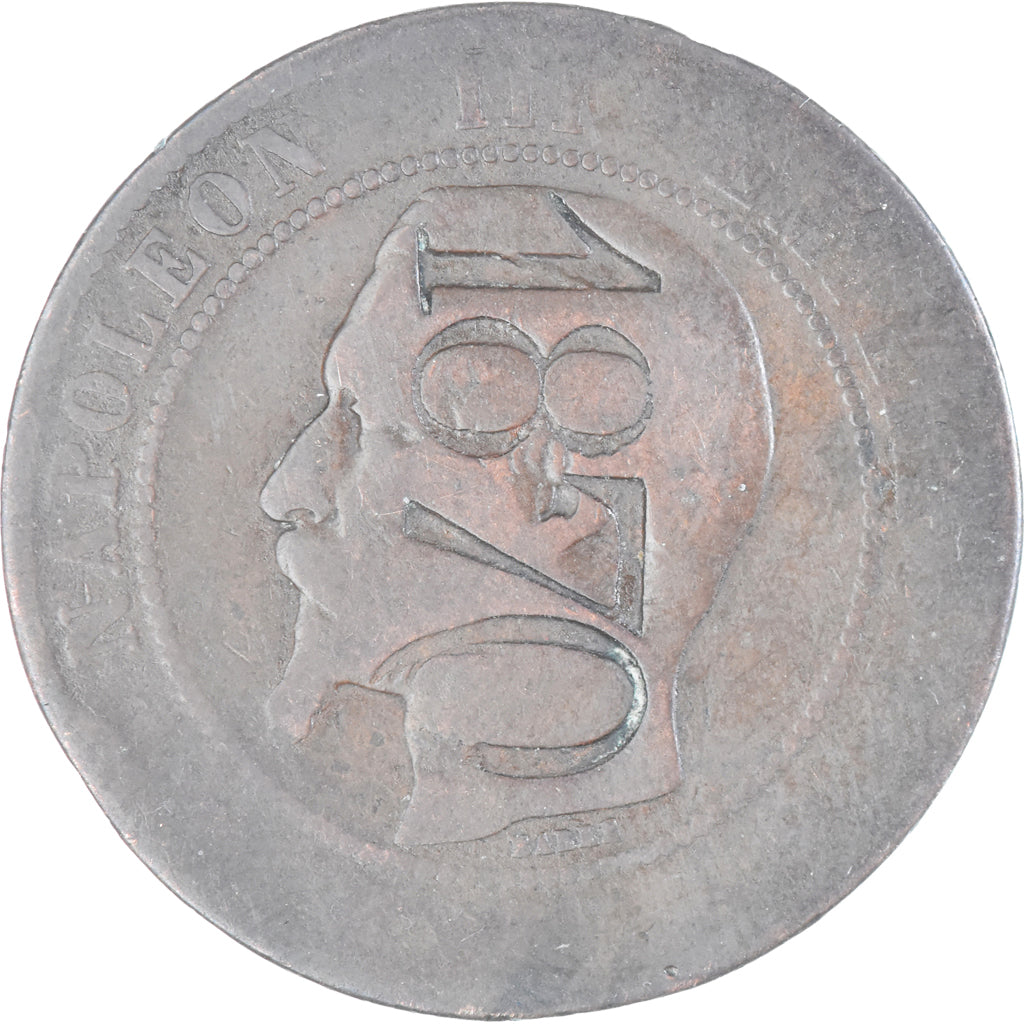 France, Medal, Napoléon III, Satirique, Bataille de Sedan, 1870-1871, F(12-15)