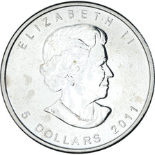 Coin, Canada, Wolf full moon, 5 dollars, 1 oz, 2011, MS(64), Silver