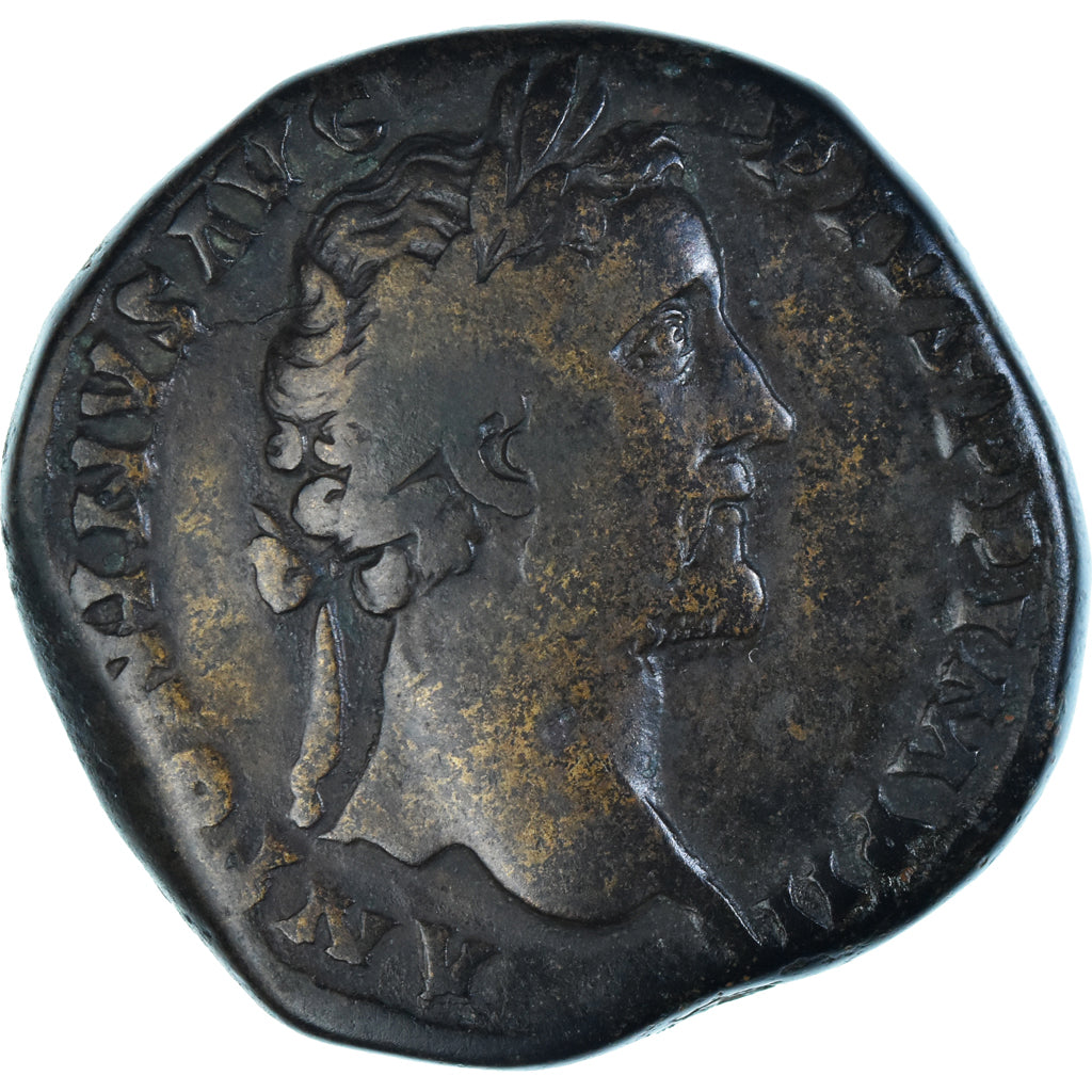 Coin, Antoninus Pius, Sestertius, 157-158, Rome, VF(30-35), Bronze, RIC:979A