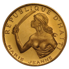 Haiti, 100 Gourdes, 1967, KM #69, MS(65-70), Gold, 19.80