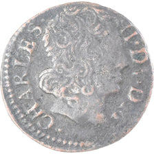 Monnaie, Principauté d'Arches-Charleville, CHARLES II DE GONZAGUE, Denier