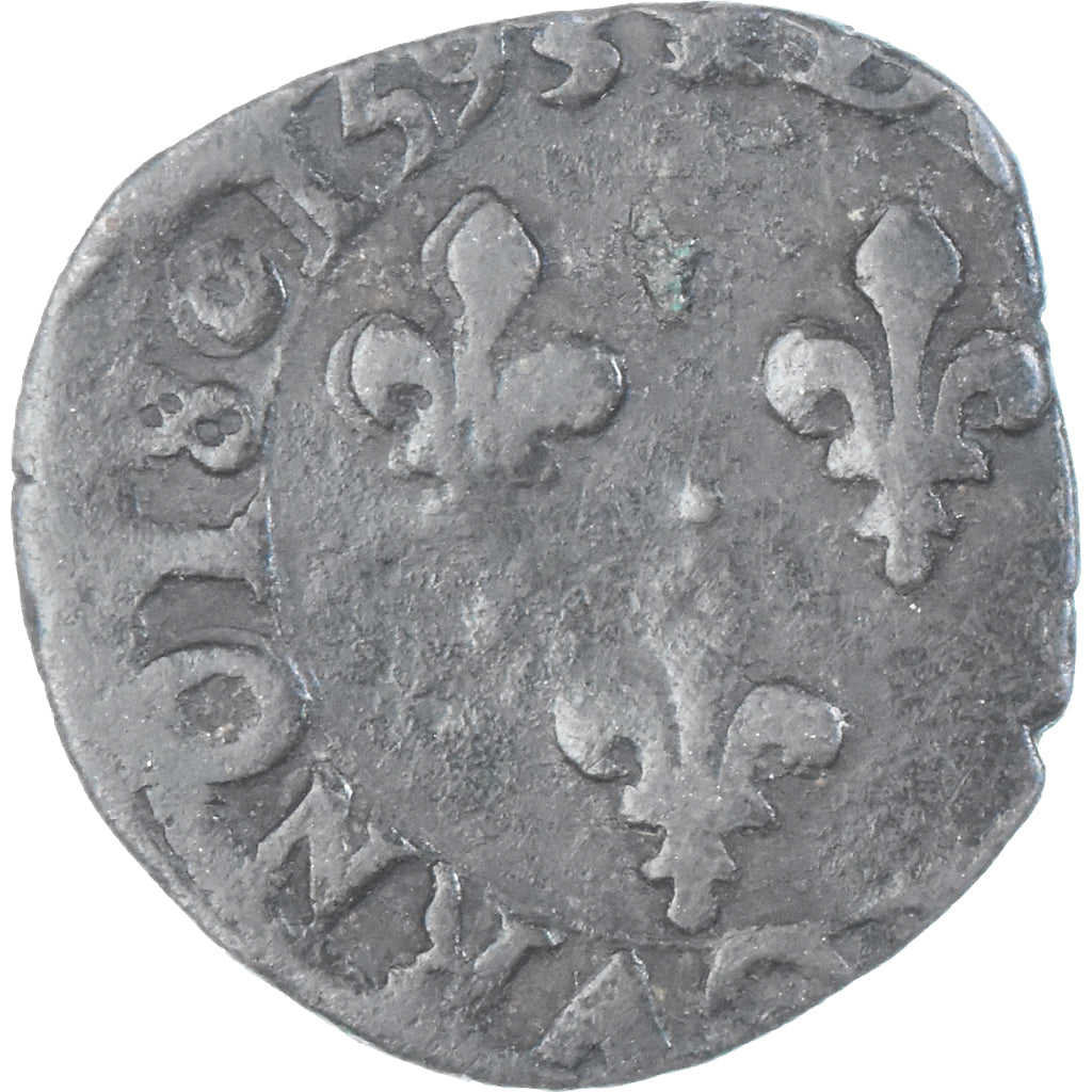 Münze, Frankreich, Henri IV, Double Tournois, 1593, SGE+, Kupfer