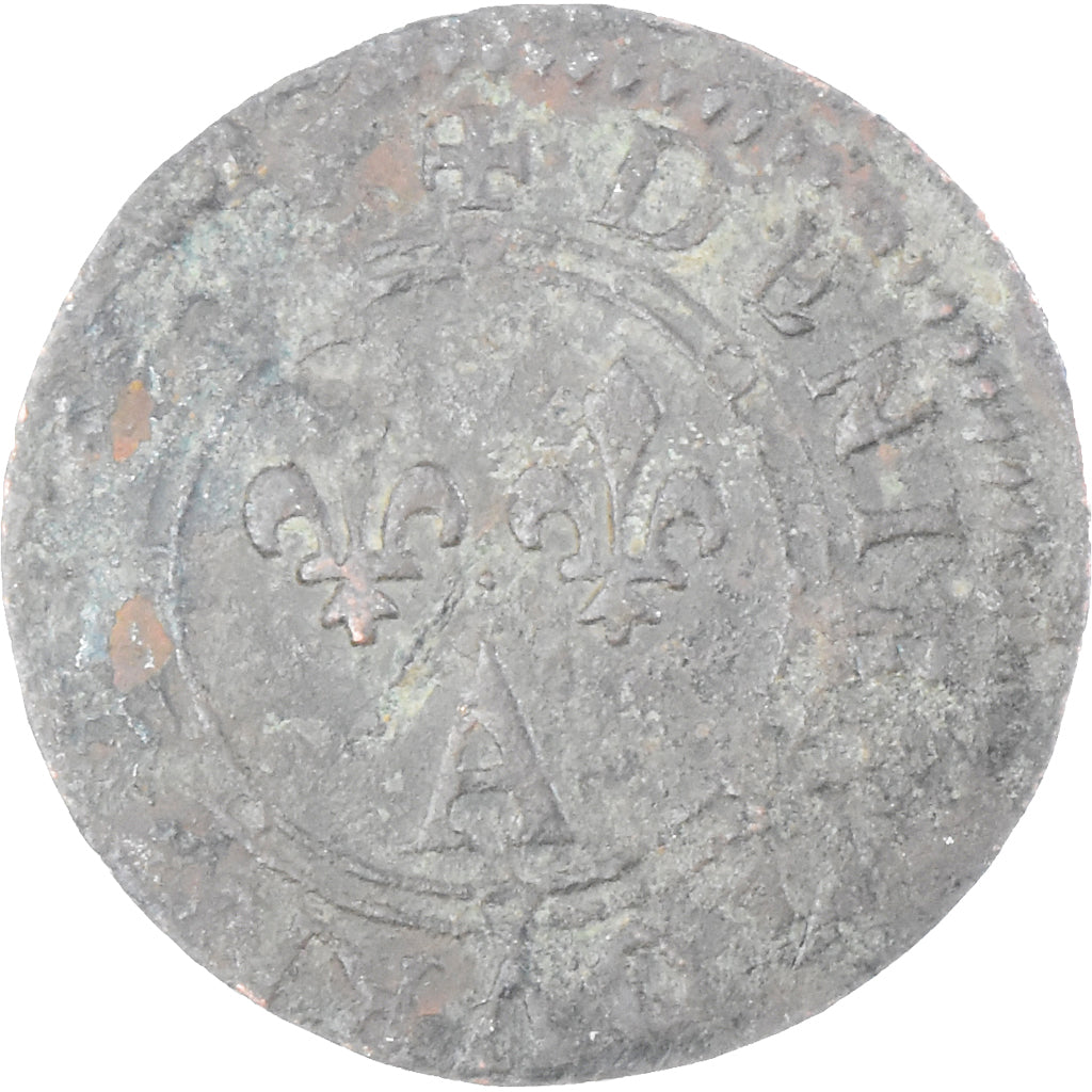 Münze, Fürstentum Arches-Charleville, CHARLES II DE GONZAGUE, Denier Tournois