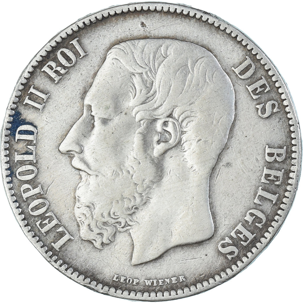 Coin, Belgium, Leopold II, 5 Francs, 1870, VF(20-25), Silver, KM:24