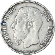 Coin, Belgium, Leopold II, 5 Francs, 1870, VF(20-25), Silver, KM:24